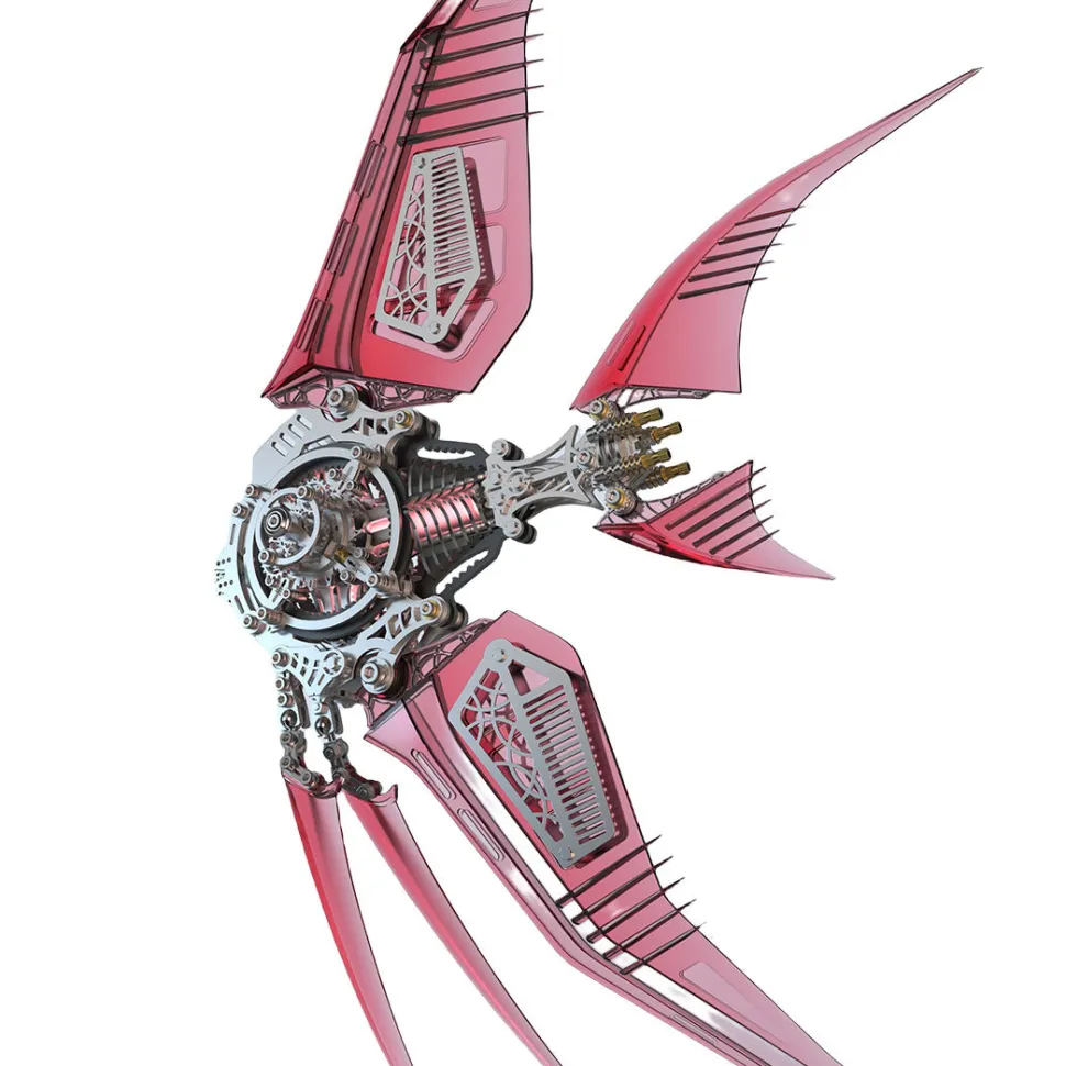 Mechanical 3D DIY Vibrant Angelfish Steampunk Assembly Model Kit with Creative Fins