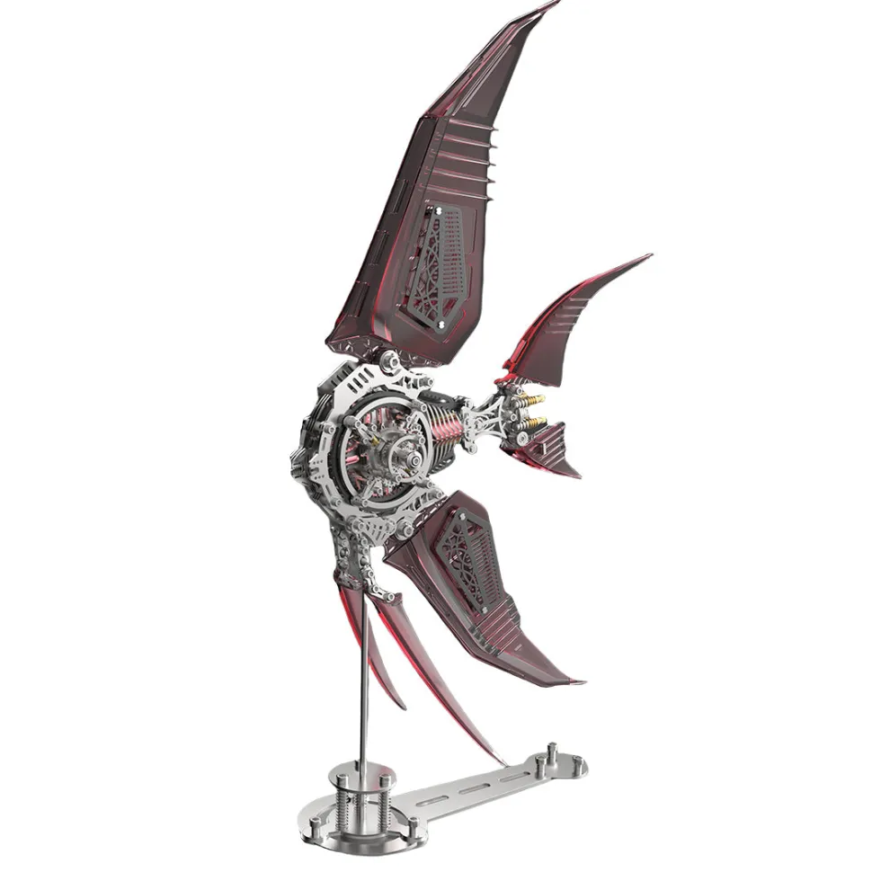 Mechanical 3D DIY Vibrant Angelfish Steampunk Assembly Model Kit with Creative Fins