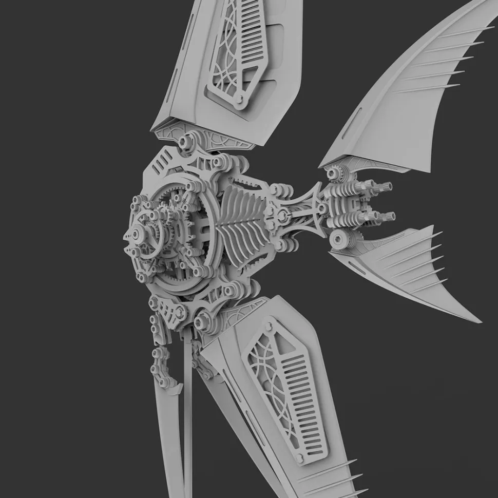 Mechanical 3D DIY Vibrant Angelfish Steampunk Assembly Model Kit with Creative Fins