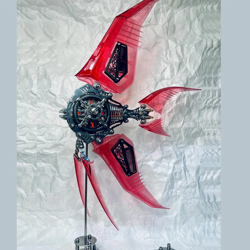 Mechanical 3D DIY Vibrant Angelfish Steampunk Assembly Model Kit with Creative Fins
