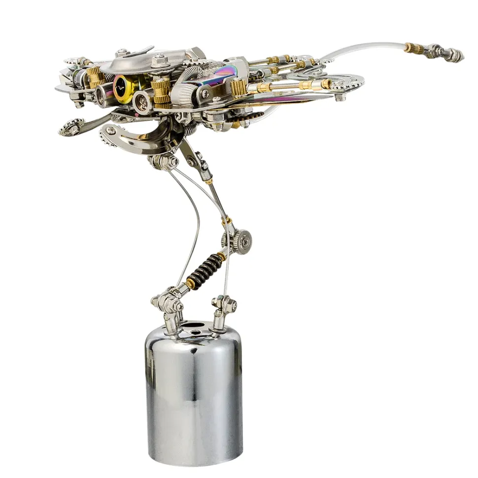 Mechanical Manta Ray 3D Steampunk Metal Kits with Bright Eyes and Translucent Wings