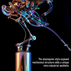 Mechanical Manta Ray 3D Steampunk Metal Kits with Bright Eyes and Translucent Wings
