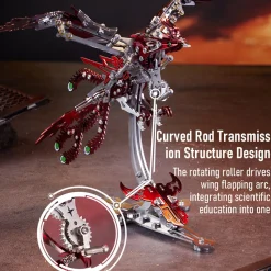 Mechanical Phoenix 3D Metal Puzzles Craft Flapping Wing Toys 358Pcs