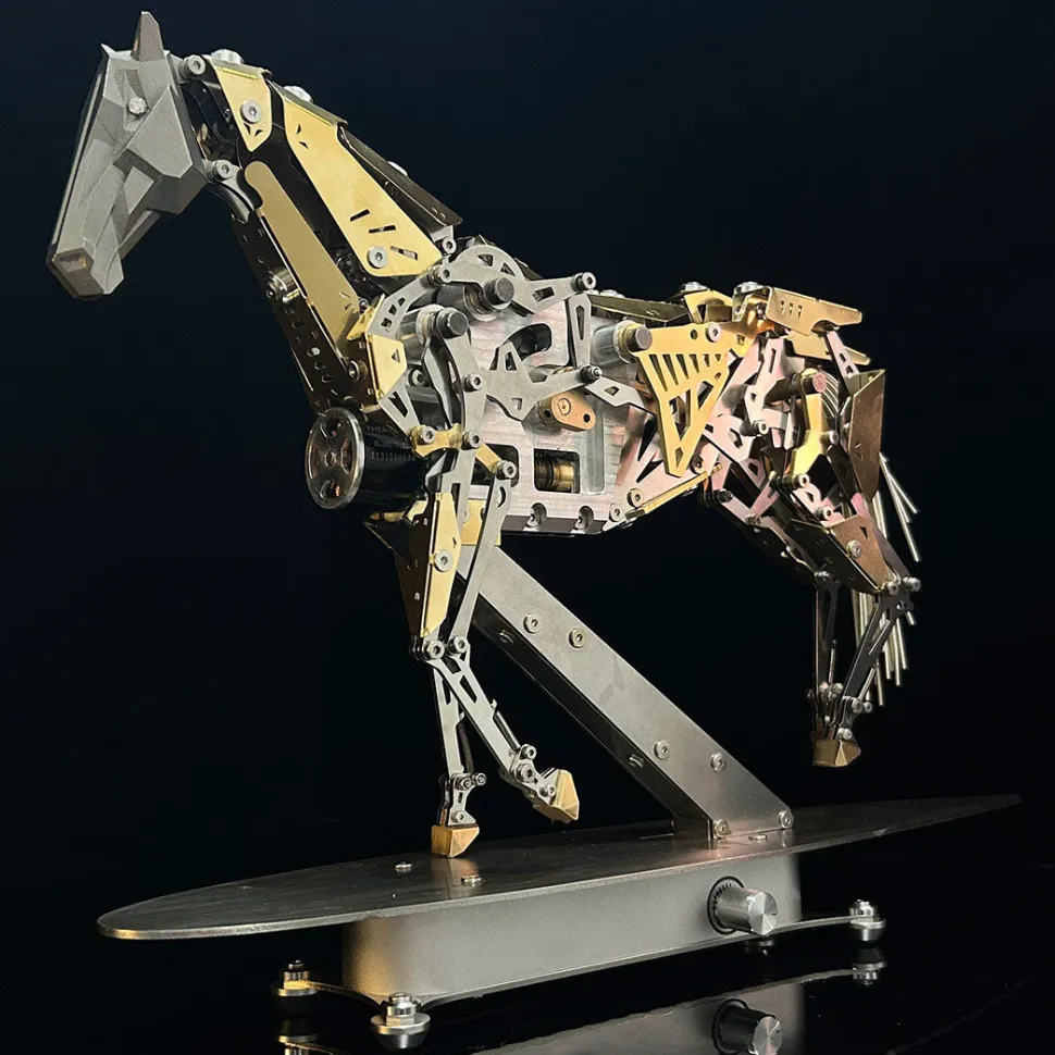 Mechanical Running Horse 3D Metal Puzzle Kinetic Horse Assembly Model Kit 300PCS