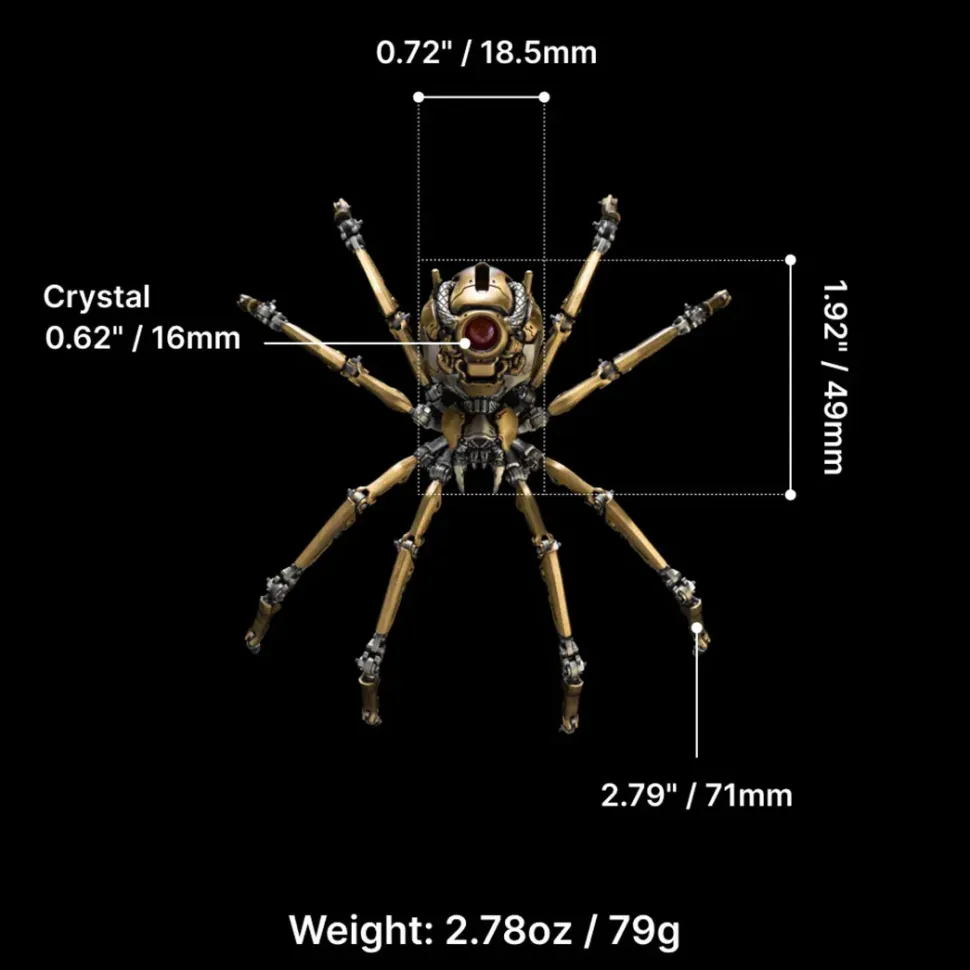 Mechanical Widow Spider Model with Movable Joints High-end Gift for Him