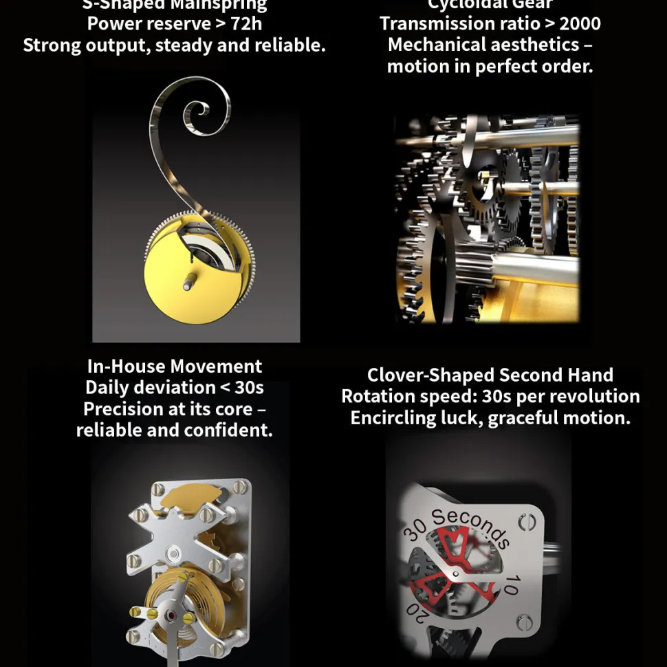 Metal Robot Mechanical Clock Desktop Art Display
