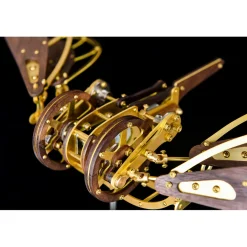 Metal Solid Wood 3D Dynamic Mechanical Crafts Mystery Aircraft DIY Assembly Model Kit for Kids, Teens and Adults