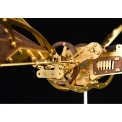 Metal Solid Wood 3D Dynamic Mechanical Crafts Mystery Aircraft DIY Assembly Model Kit for Kids, Teens and Adults