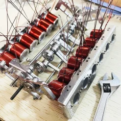 Metal V12 Brushless Electromagnetic Engine Model Technology Toys for 1/10RC RC Cars Ships