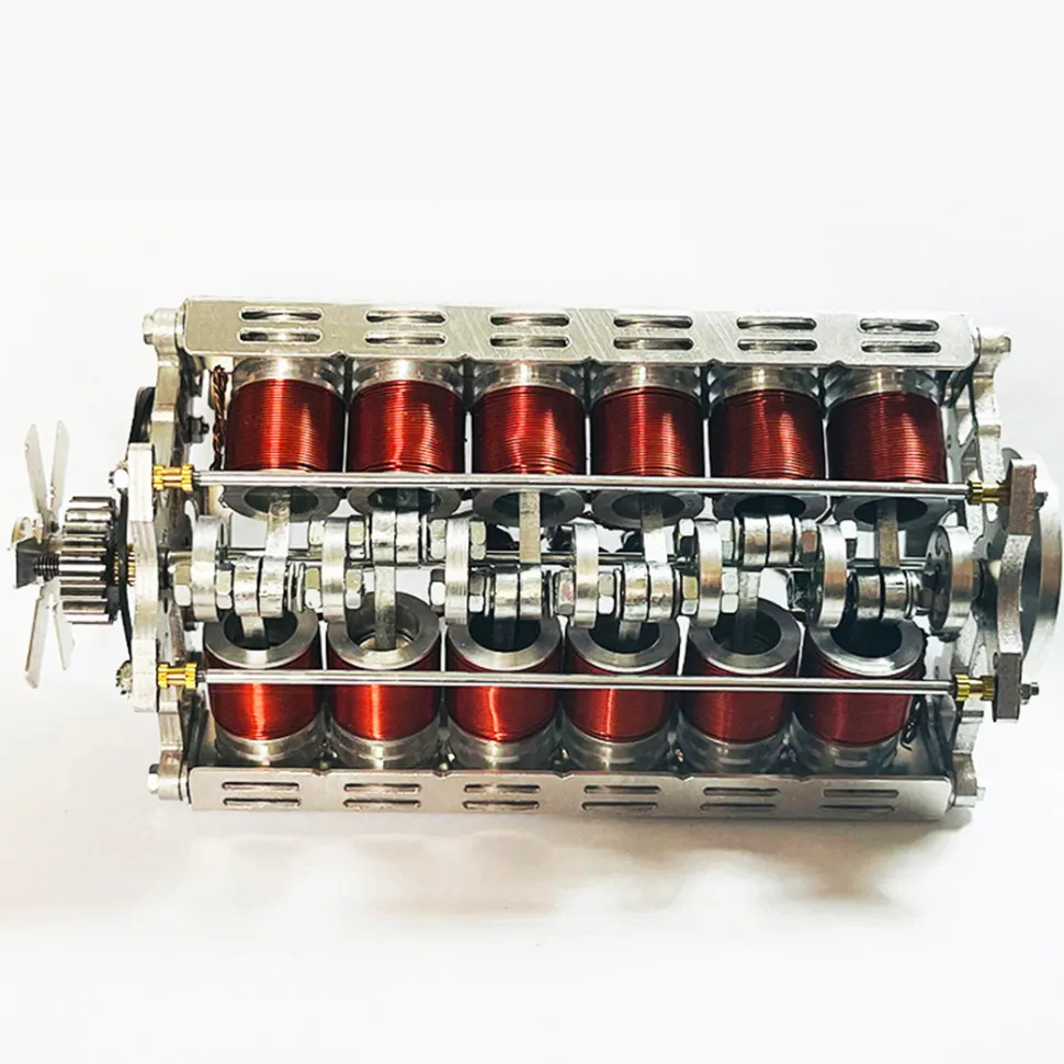 Metal V12 Brushless Electromagnetic Engine Model Technology Toys for 1/10RC RC Cars Ships