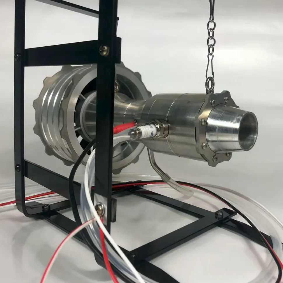 Miniature Turbofan Engine Model Precision-Crafted Removable and Maintainable Jet Engine with Liquid Gas Combustion