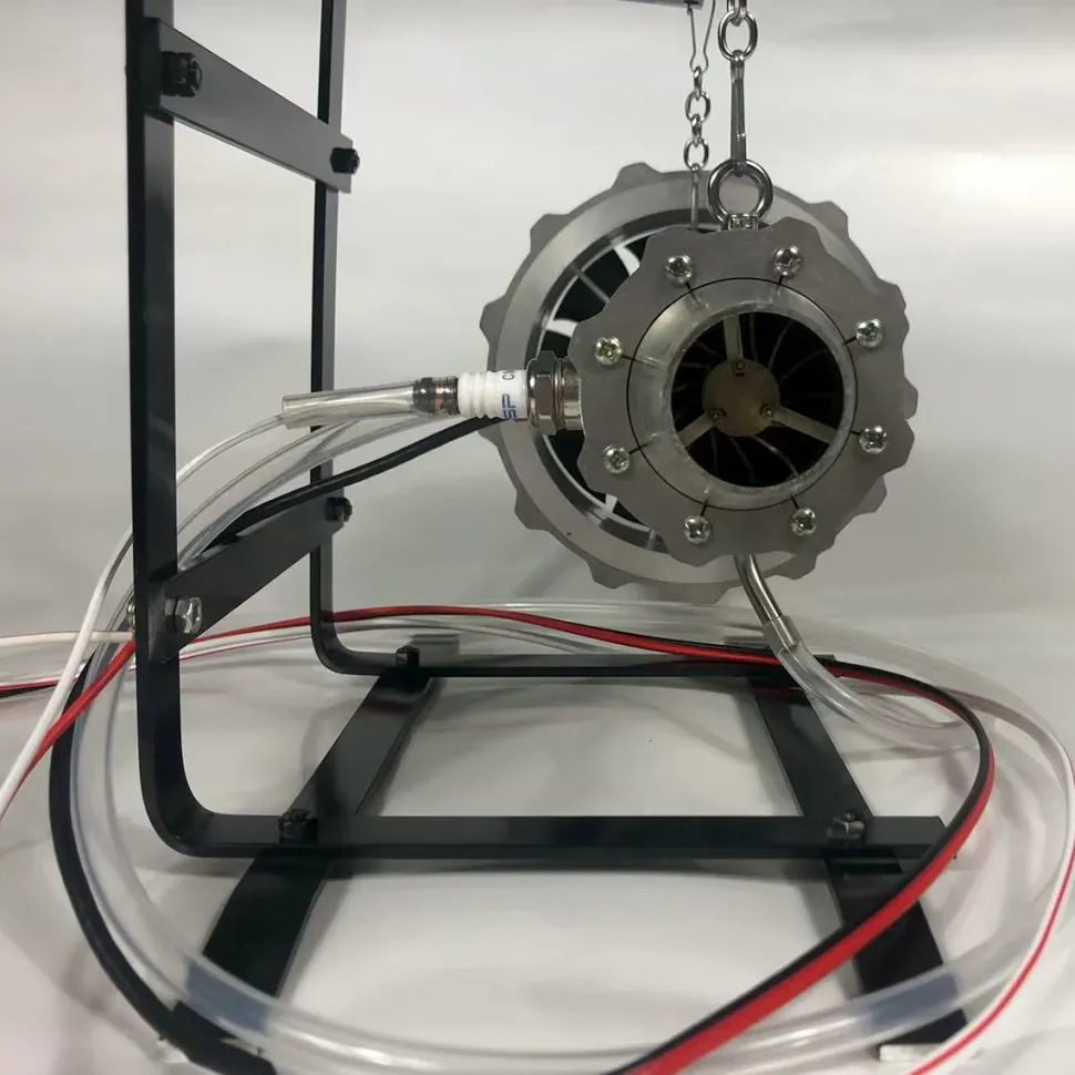 Miniature Turbofan Engine Model Precision-Crafted Removable and Maintainable Jet Engine with Liquid Gas Combustion
