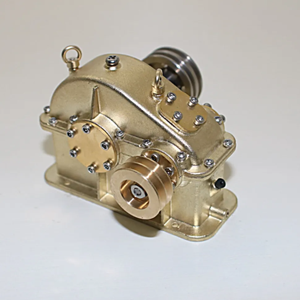Mini Brass Gear Reducer for Steam Engine Internal Combustion Engine Model