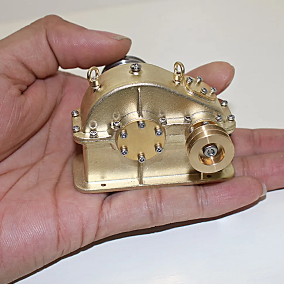 Mini Brass Gear Reducer for Steam Engine Internal Combustion Engine Model