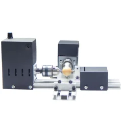 Mini Desktop Lathe with Dual Motor Multifunctional Electric DIY Tools (Black)
