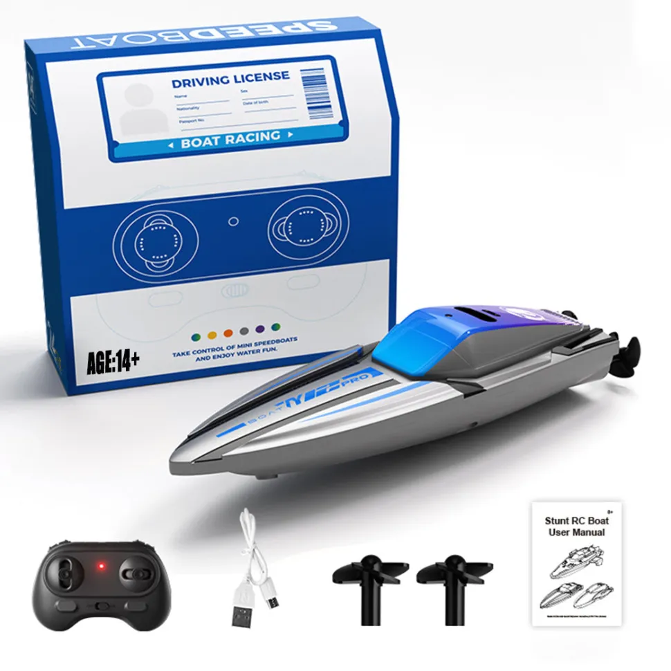 1/43 Mini 2.4G Dual Motor RC Speed Boat Dual Speed Modes Model