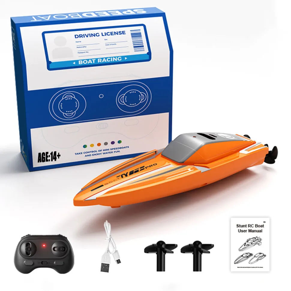 1/43 Mini 2.4G Dual Motor RC Speed Boat Dual Speed Modes Model