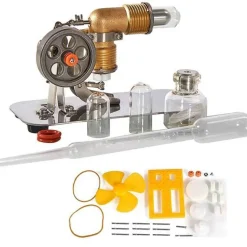 Mini Stirling Engine Motor Model - High Performance Pocket-Sized Engine - Enginediy