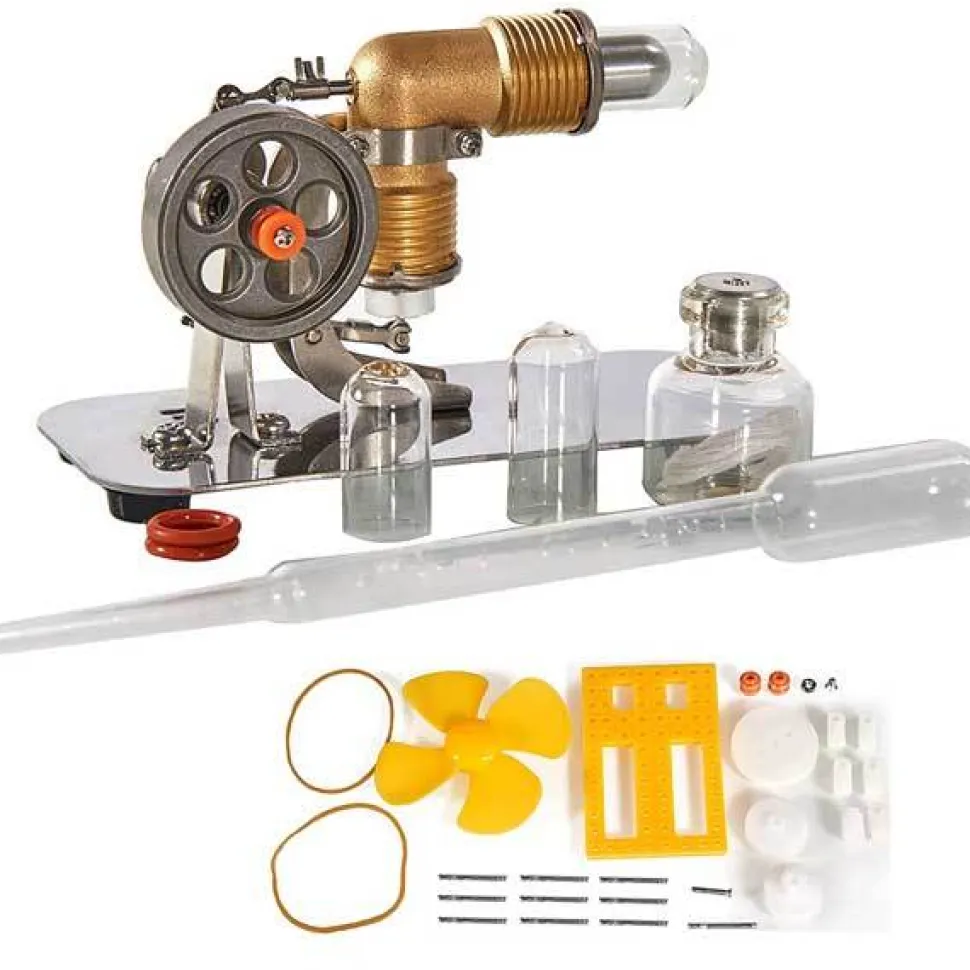 Mini Stirling Engine Motor Model - High Performance Pocket-Sized Engine - Enginediy