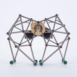 Mini Strandbeest Metal Mechanical Gear-Driven Walking Strandbeest Model with Stand Base for Experimental Science Demonstration