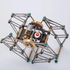 Mini Strandbeest Metal Mechanical Gear-Driven Walking Strandbeest Model with Stand Base for Experimental Science Demonstration
