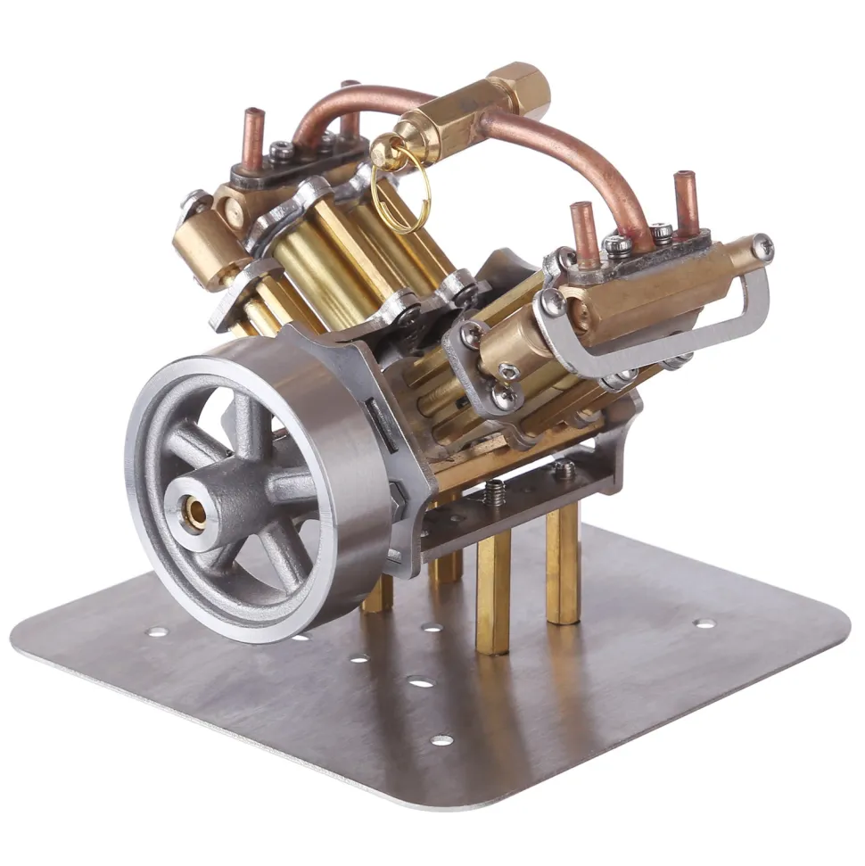 Mini V4 Steam Engine Miniature Steam Engine Model without Boiler