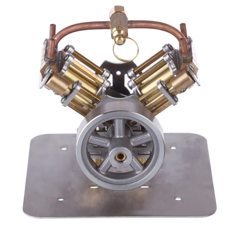 Mini V4 Steam Engine Miniature Steam Engine Model without Boiler