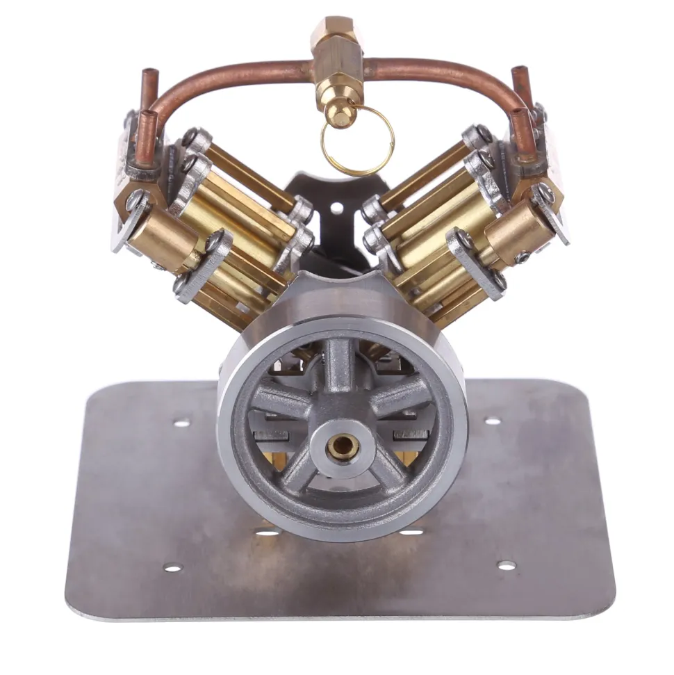 Mini V4 Steam Engine Miniature Steam Engine Model without Boiler