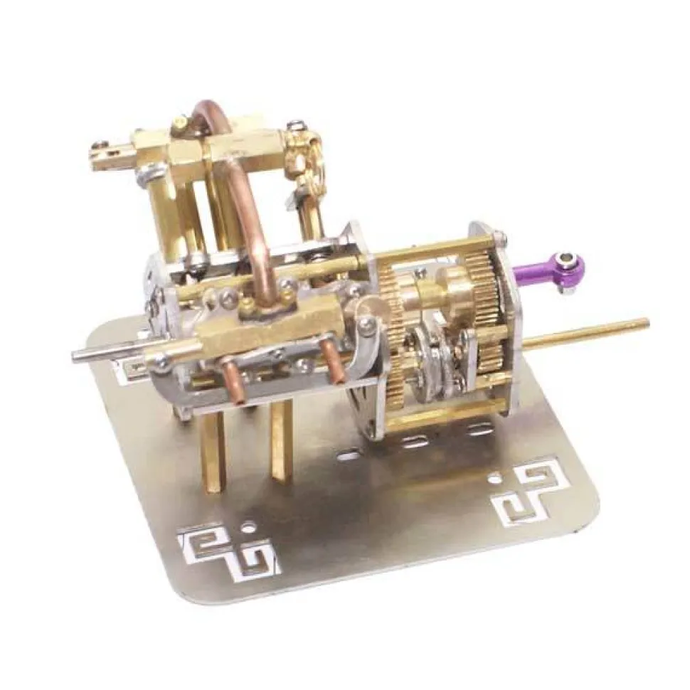 Mini V4 Steam Engine Model with Reverse Gearbox Toy Creative Gift