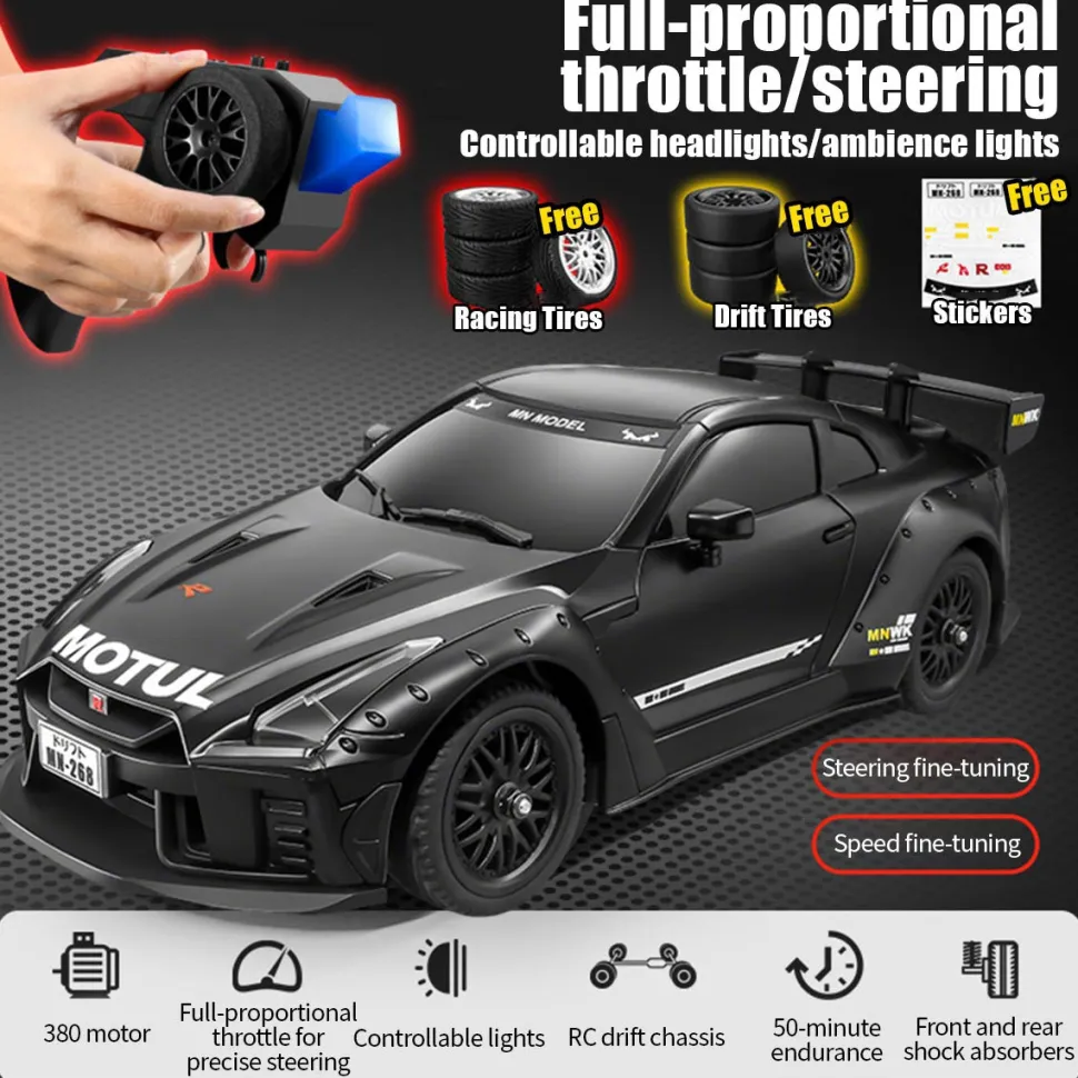 MN-268 1/16 Scale 2.4G Full-Proportional Steering RC Drift Car Model