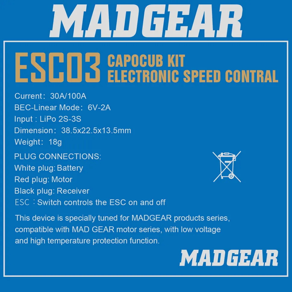 Motor ESC Kit CAPO CUB2 1:18 RC Car OP Upgrade