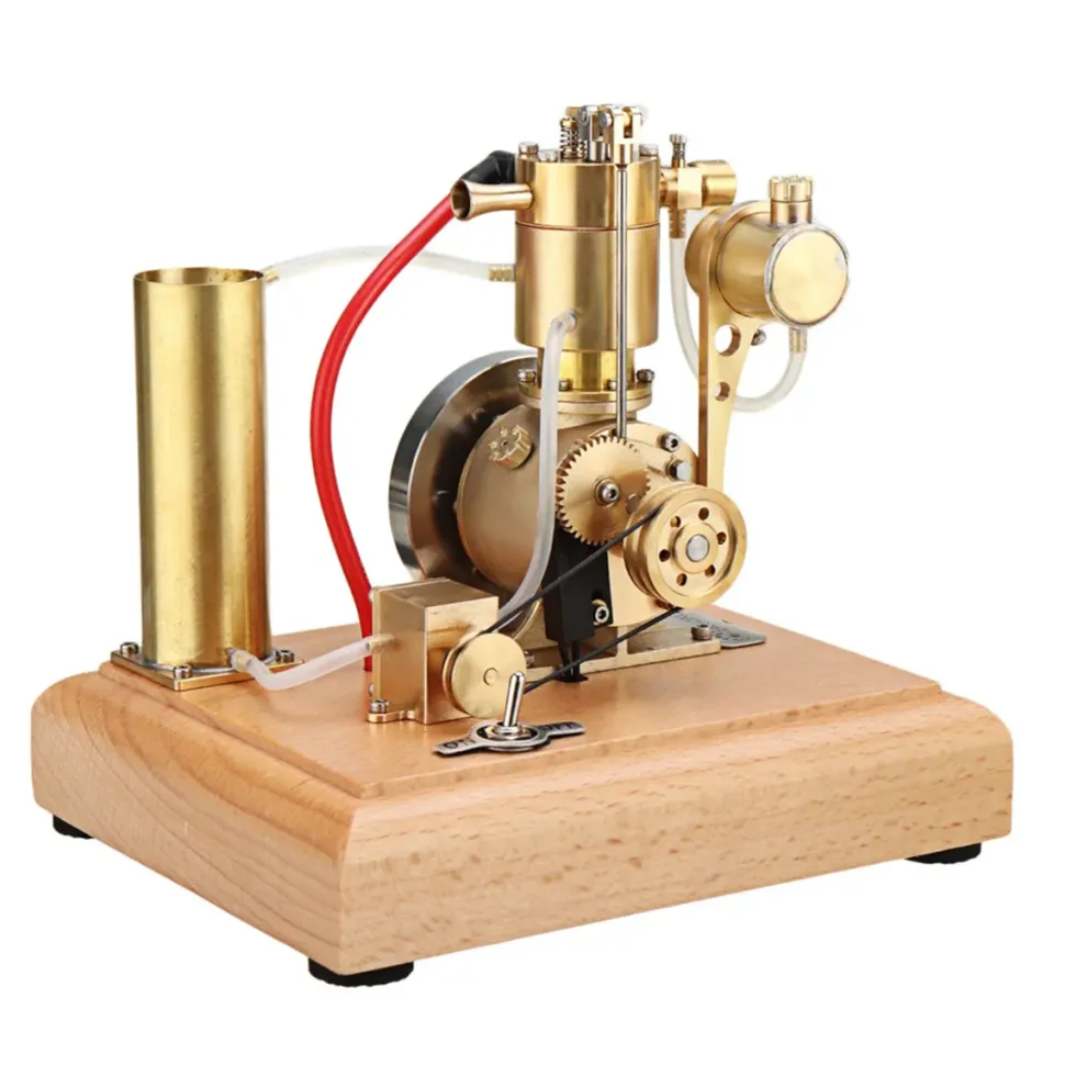 M18 Premium Stirling Engine Model – Water-Cooled Miniature Gasoline Motor with Gear Pump & Water Tank