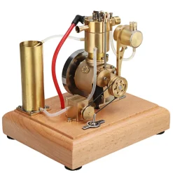 M18 Premium Stirling Engine Model – Water-Cooled Miniature Gasoline Motor with Gear Pump & Water Tank