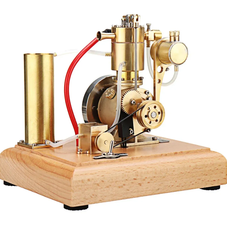 M18 Premium Stirling Engine Model – Water-Cooled Miniature Gasoline Motor with Gear Pump & Water Tank