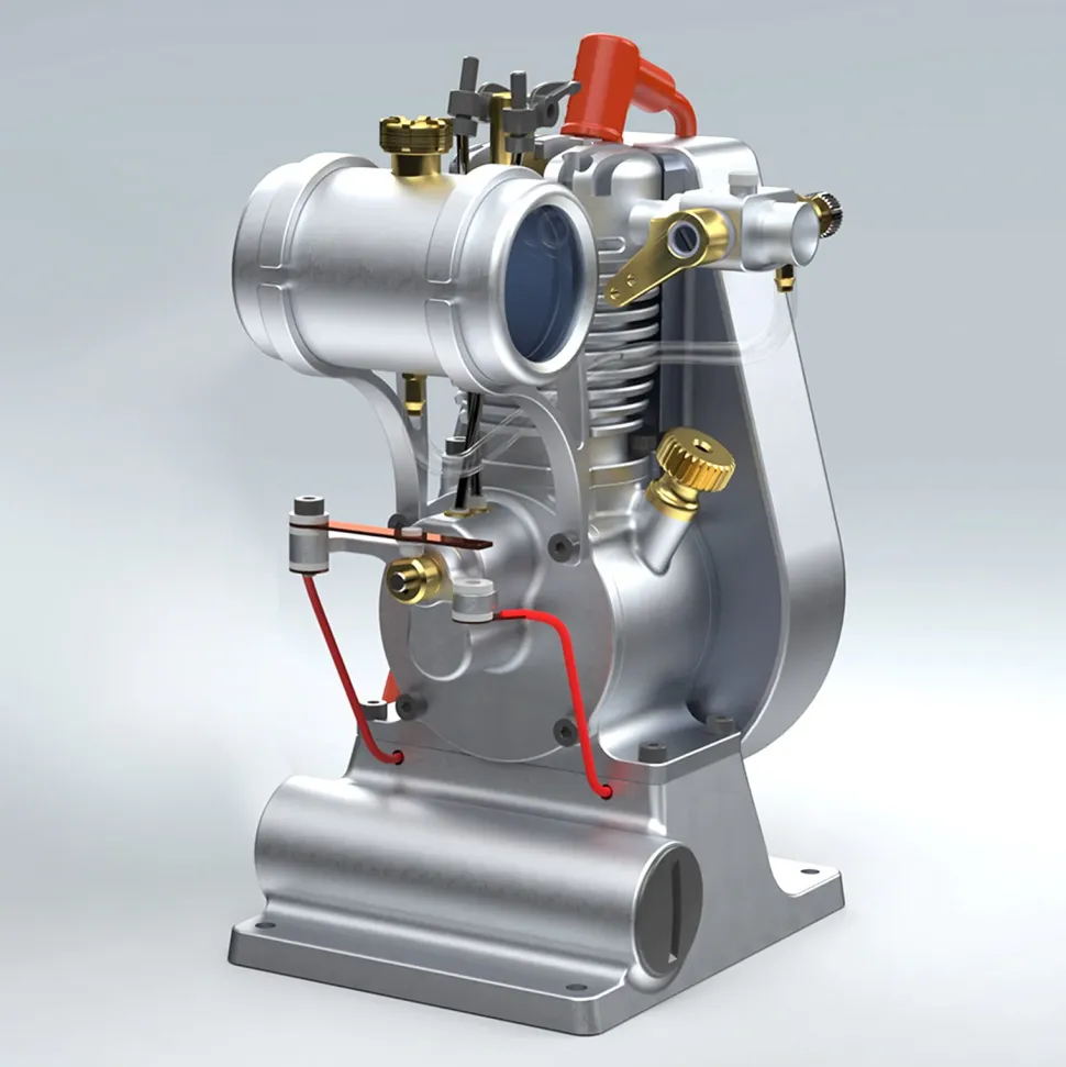 MUSA F1-2.7cc Mini OHV Vertical Single-Cylinder Four-Stroke Air Cooled Gasoline Engine Internal Combustion Engine Model Crafts