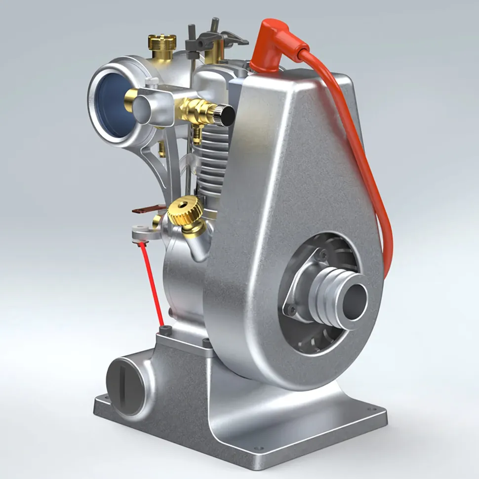 MUSA F1-2.7cc Mini OHV Vertical Single-Cylinder Four-Stroke Air Cooled Gasoline Engine Internal Combustion Engine Model Crafts