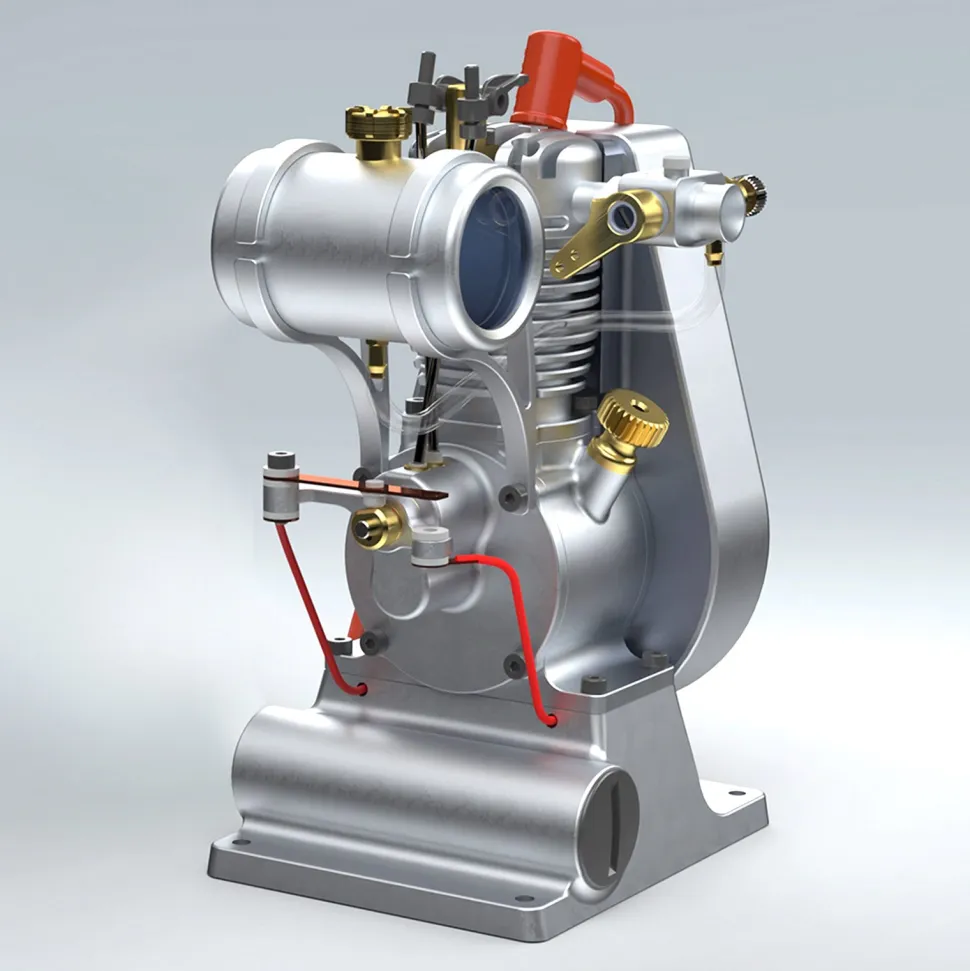 MUSA F1-2.7cc Mini OHV Vertical Single-Cylinder Four-Stroke Air Cooled Gasoline Engine Internal Combustion Engine Model Crafts