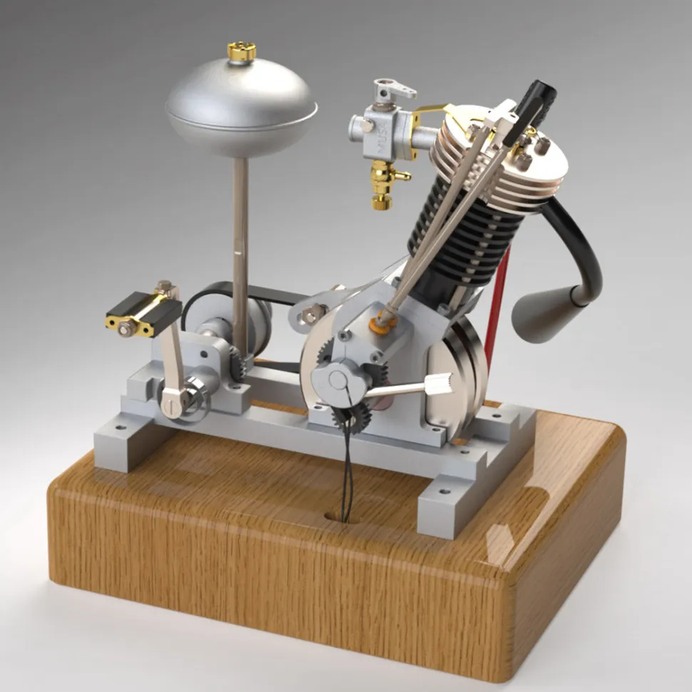 MUSA Hoglet V1 Single-Cylinder 4-Stroke Gasoline Realistic Motorcycle Internal Combustion Engine with Kick Start