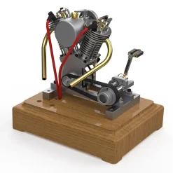 MUSA Hoglet V-twin Engine Mini 4-Stroke V2 Gasoline Engine Internal Combustion Model Realistic RTR Version Motorcycle Kickstart