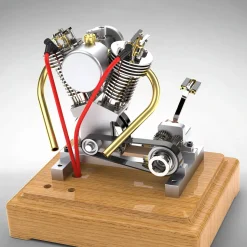 MUSA Hoglet V-twin Engine Mini 4-Stroke V2 Gasoline Engine Internal Combustion Model Realistic RTR Version Motorcycle Kickstart
