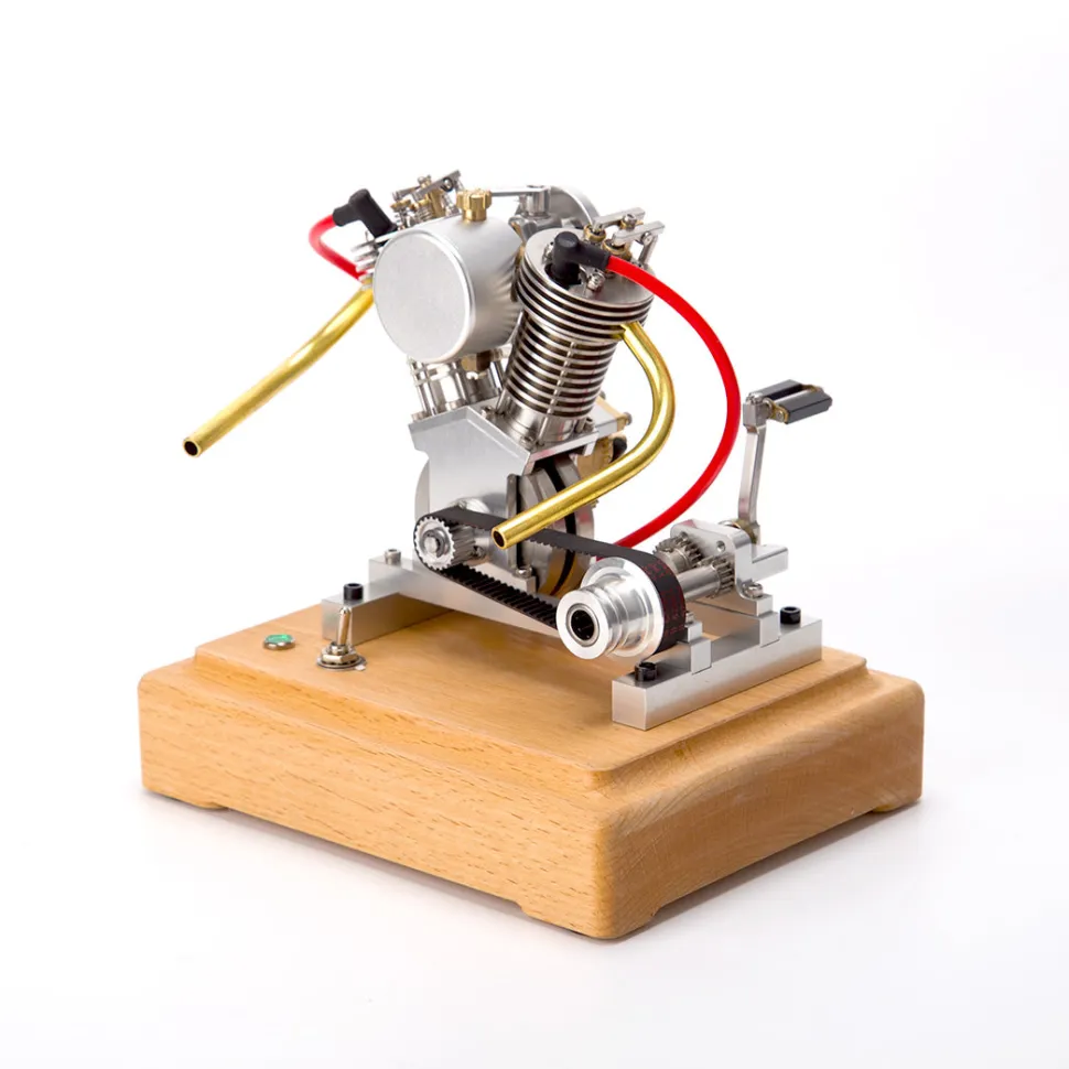 MUSA Hoglet V-twin Engine Mini 4-Stroke V2 Gasoline Engine Internal Combustion Model Realistic RTR Version Motorcycle Kickstart