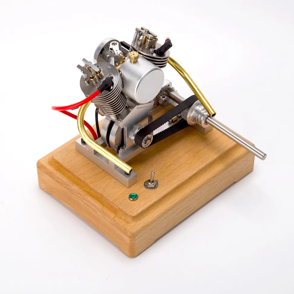 MUSA Hoglet V-twin Engine Mini 4-Stroke V2 Gasoline Engine Internal Combustion Model Realistic RTR Version Motorcycle Kickstart