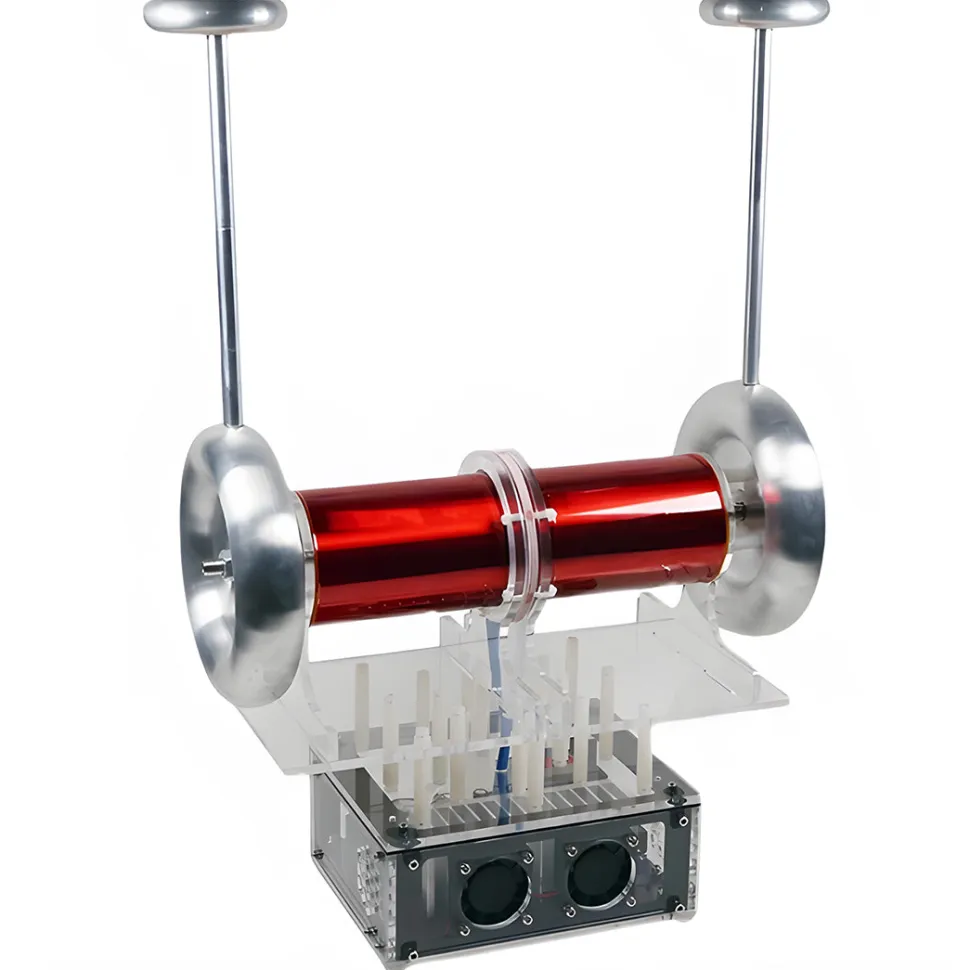 Music Tesla Coil Ambipolarity SSTC Singing Plasma Loudspeaker Artificial Lightning Magnetic Storm Coil Experiment Model