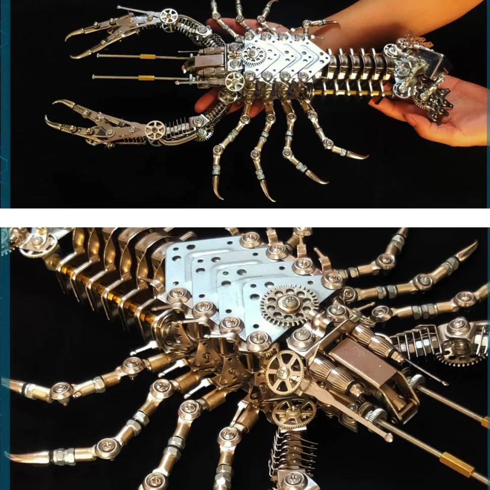 Needle Nose Plier 3D Metal Mechanical Lobster Model Kit