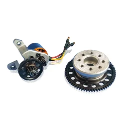 NGH GF60i2-E 60cc Inline Twin-Cylinder Four-Stroke Air-Cooled Gasoline Engine Model with Electric Starter for Fixed-Wing RC Airplanes