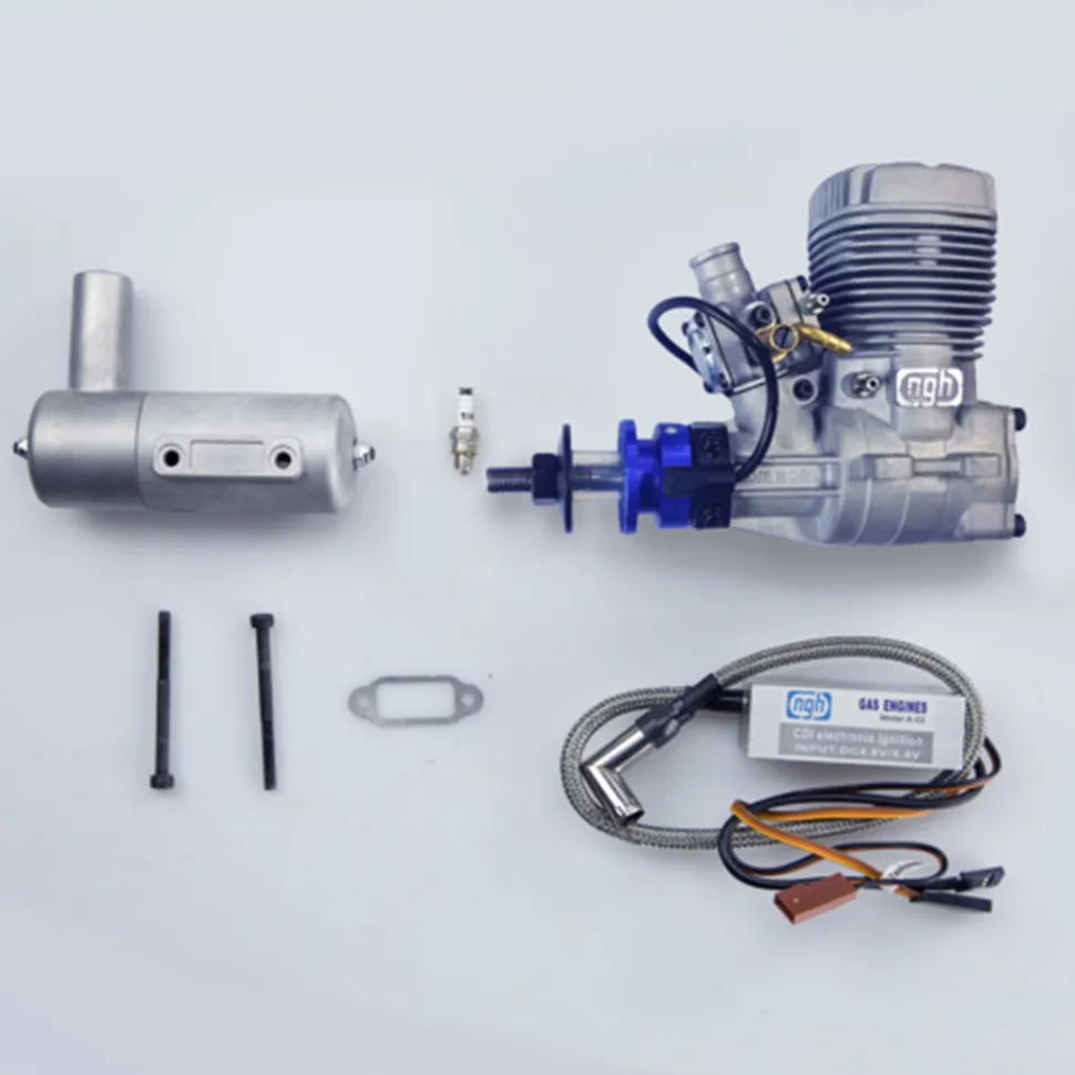 NGH GT17-Pro 17cc Single-Cylinder Two-Stroke Air-Cooled Gasoline Engine Model for Fixed-Wing RC Airplanes