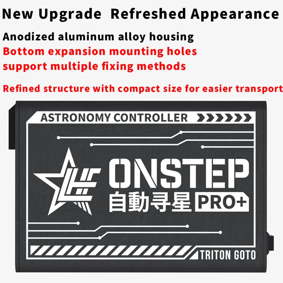 ONSTEP Auto GOTO Upgrade Kit PRO+, 12V DC 5.5×2.1 Input, Comaptible with EO3D/EXOS2 Equitorial Mount