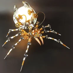 512PCS Metal DIY Assembly Toys Mechanical Spider with Lamp
