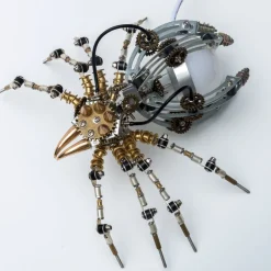 512PCS Metal DIY Assembly Toys Mechanical Spider with Lamp