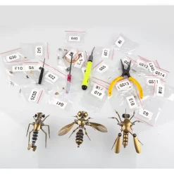 270Pcs Steampunk Insect Metal Model Kits Mechanical Crafts for Home Decor - Mosquito + Deck Insect + Bee Trinity
